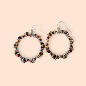 Chic Beaded Hoop Earrings